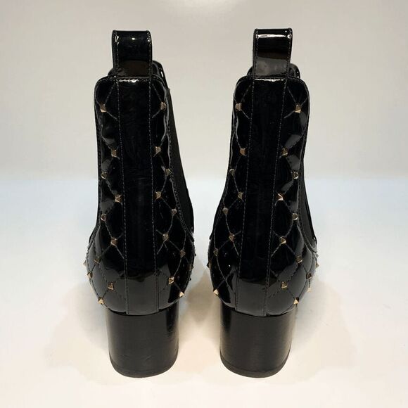 Valentino Garavani Rockstud Quilted Boots EU 38.5 US 8.5 Black Ankle Booties - Picture 5 of 9